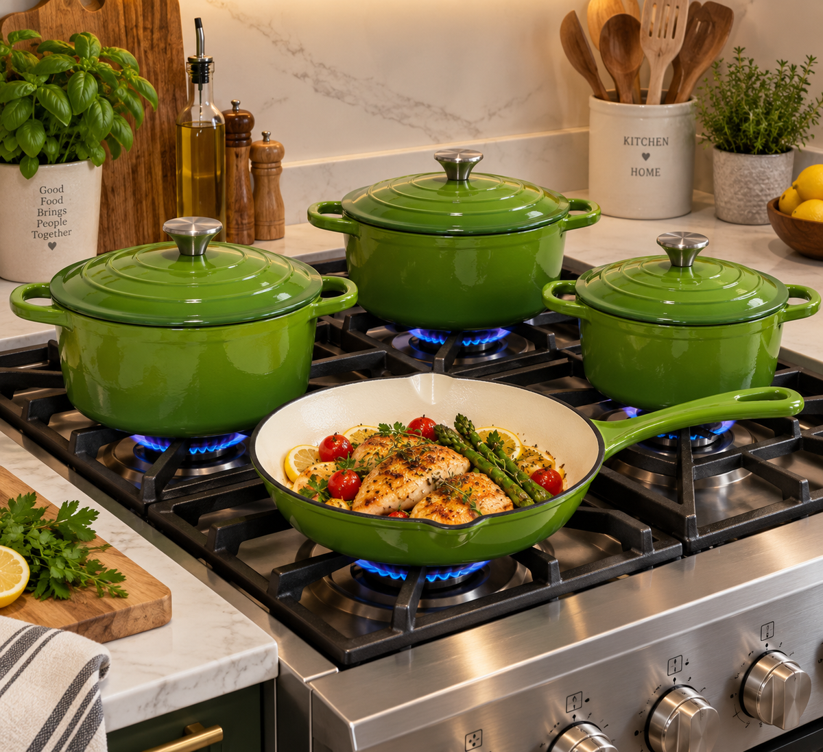7Pc Cast Iron Set