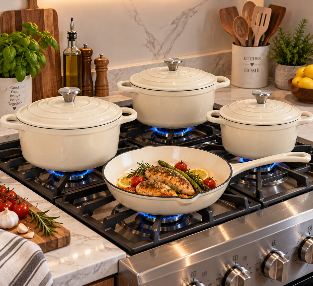 7Pc Cast Iron Set